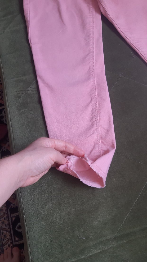 Kız Çocuk pembe ince kot pantolon - Görsel 5