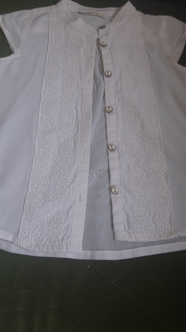 Kız Çocuk  Kısa Kollu ince Bluz - Görsel 4