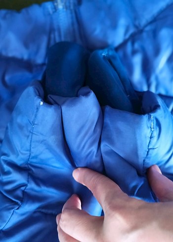 Kızlar için lacivert kışlık Fermuarlı Mont - Görsel 14