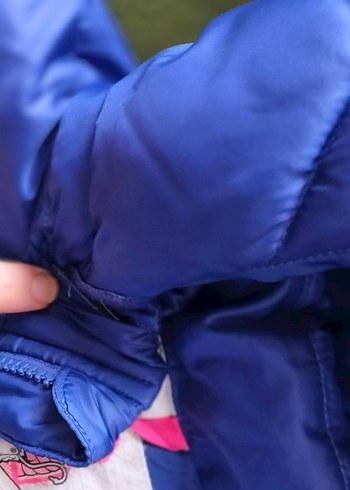 Kızlar için lacivert kışlık Fermuarlı Mont - Görsel 6