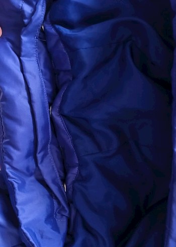 Kızlar için lacivert kışlık Fermuarlı Mont - Görsel 5