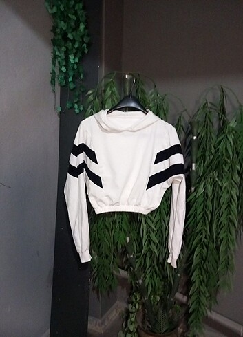 s Beden beyaz Renk YARIM SWEATSHİRT (S/XS)