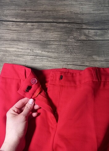 36 Beden kırmızı Renk KUMAŞ PANTOLON