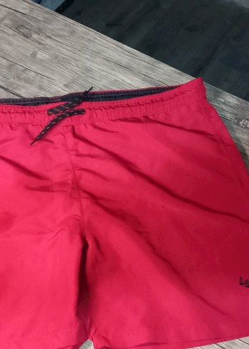 Koyu Kırmızı Erkek Midi Boy Şort - Görsel 3