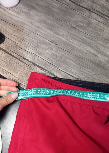 Koyu Kırmızı Erkek Midi Boy Şort - Görsel 12