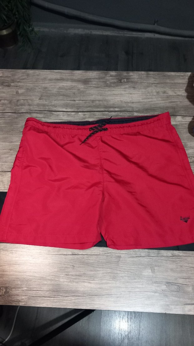 Koyu Kırmızı Erkek Midi Boy Şort - Görsel 2