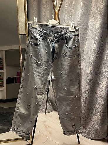 Taşlı Kot Pantolon