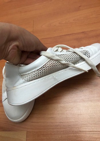 38 Beden beyaz Renk Butigo Beyaz Kadın Dolgu Topuklu Spor Ayakkabı