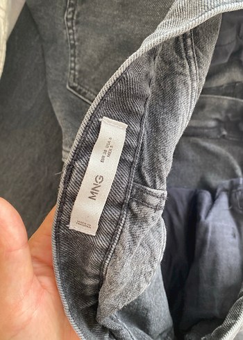38 Beden Kadın Siyah Bol Kesim Kot Pantolon