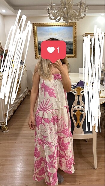 Mango desenli elbise