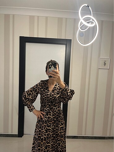 Leopar desen elbise