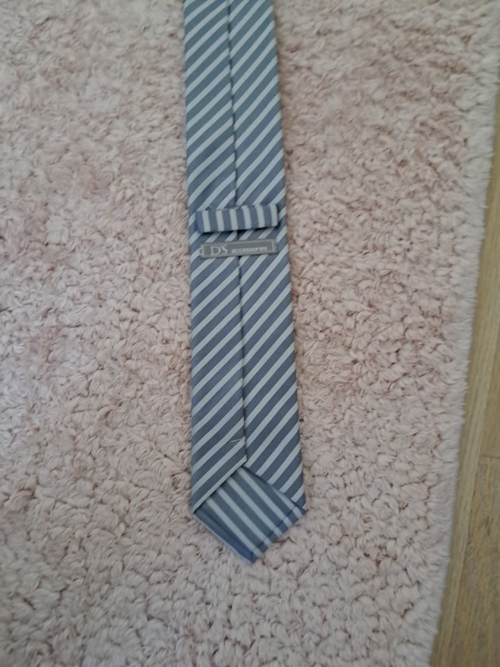 7 cm gri-beyaz kravat D'S DAMAT marka - Görsel 2