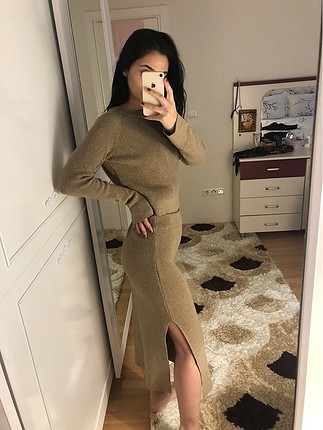 Takım triko kazak ve etek