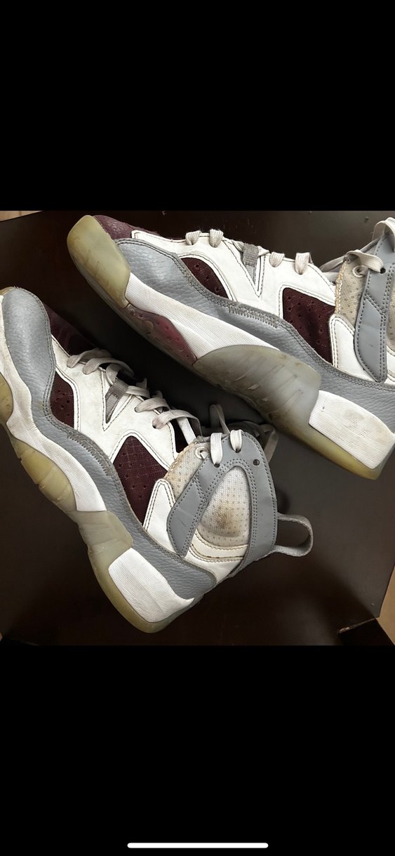 Nike Air Jordan Jumpman Two Trey Bordo Gri basketbol Ayakkabı - Görsel 4