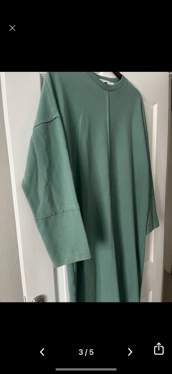 Su Yeşili Kadriye Baştürk Uzun Kollu Tunik - Görsel 3