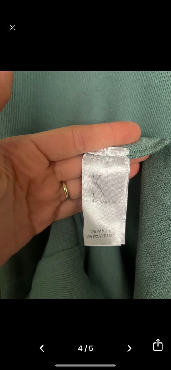 Su Yeşili Kadriye Baştürk Uzun Kollu Tunik - Görsel 4