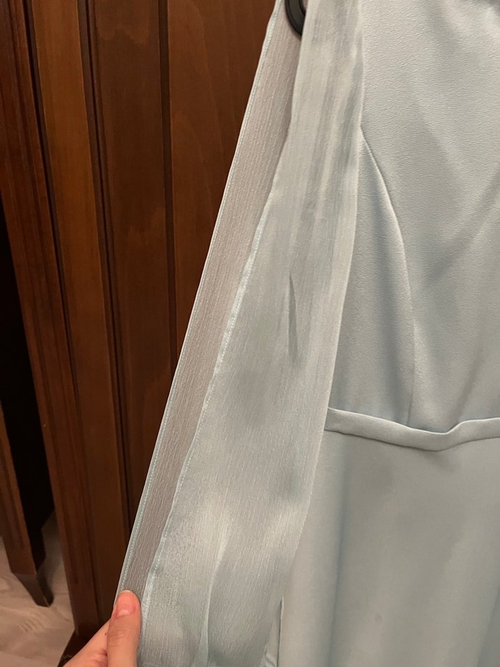 Bej Midi Drapeli Kadın Abiye Elbise - Görsel 4