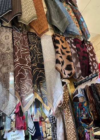 Bohem Tarzı Kahverengi Kadın eşarp - Görsel 2