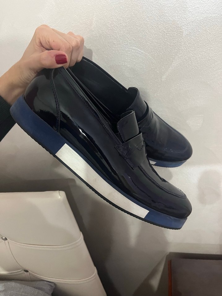 Erkek siyah Mavi Klasik Ayakkabı - Görsel 2