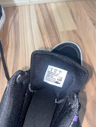38 Beden siyah Renk lacoste ayakkabı