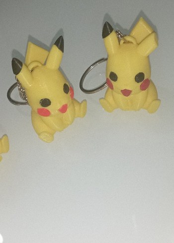 Sarı Pikachu Püsküllü Anahtarlık - Görsel 2