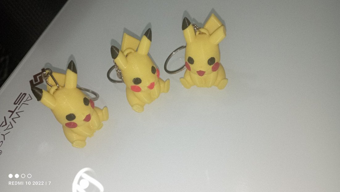 Sarı Pikachu Püsküllü Anahtarlık - Görsel 2