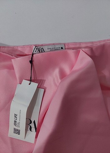 xs Beden Zara Pembe Volanlı Etek
