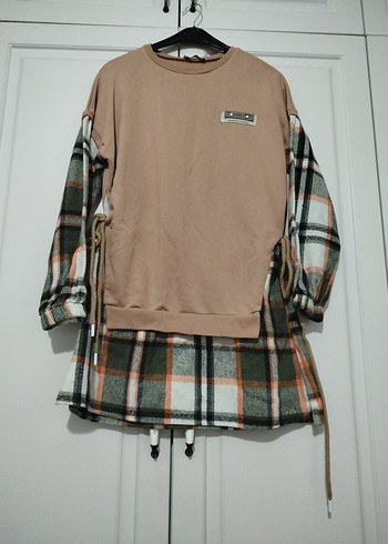 Kadın Kemerli Mini Sweatshirt