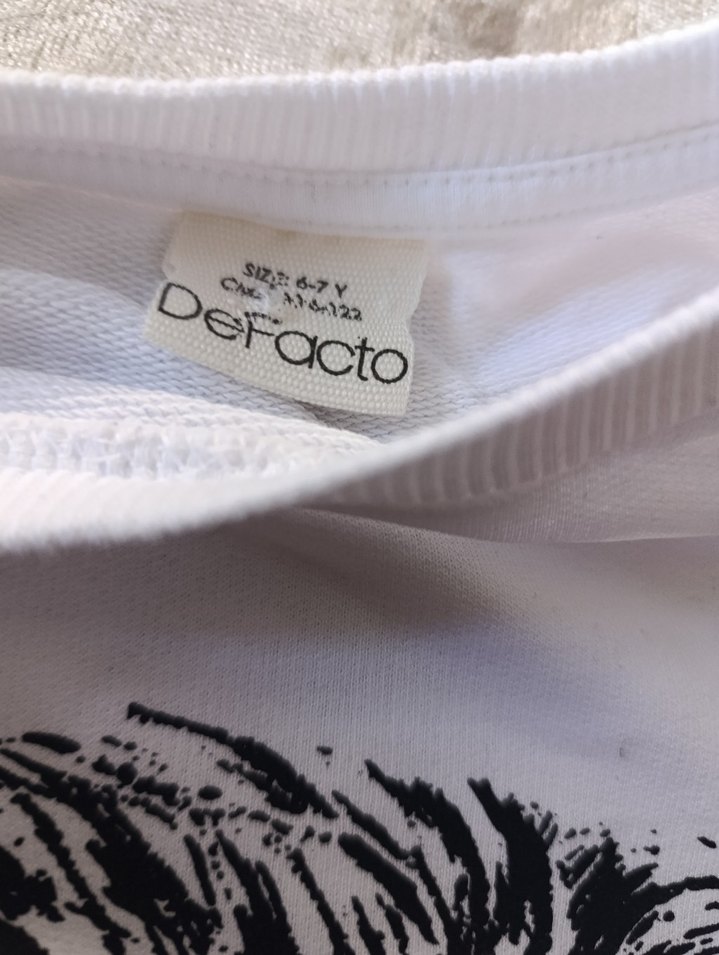 Beyaz Baskılı Erkek Sweatshirt - Görsel 3