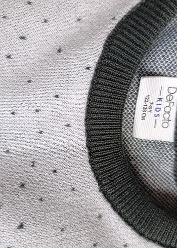 DeFacto Erkek Gri Baskılı Triko Kazak - Görsel 2