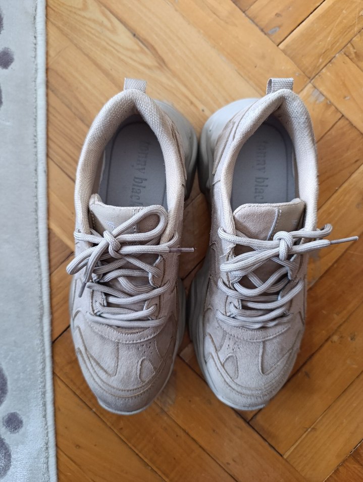 Bej Renk Bağcıklı Kadın Spor Ayakkabı - Görsel 2