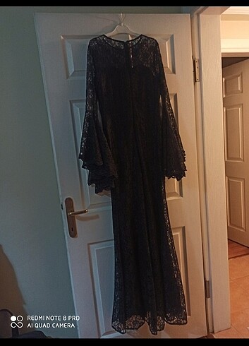 Siyah dantel elbise 38 beden 