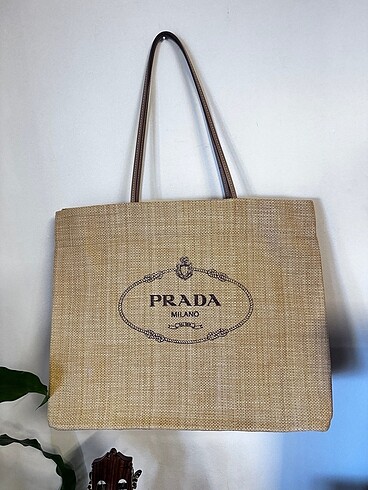 Orijinal Prada Hasır çanta