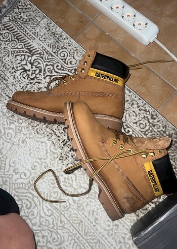 Caterpillar Kahverengi Deri Erkek Bot - Görsel 6