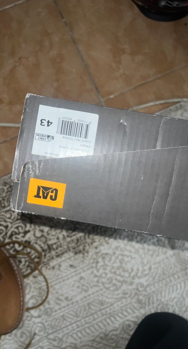 Caterpillar Kahverengi Deri Erkek Bot - Görsel 5