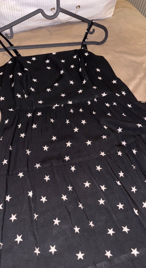 Siyah Askılı Uzun Salaş Kadın Elbise - Görsel 4