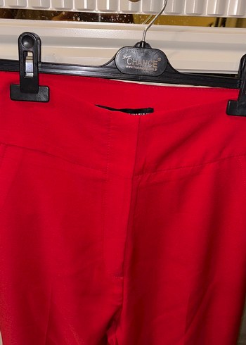 Diğer Kadın Kırmızı Crep Kumaş Pantolon