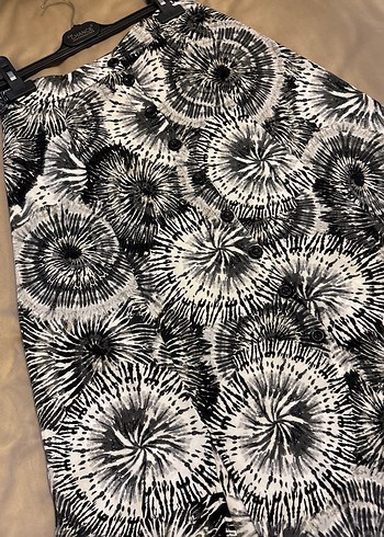 Kadın Piliseli Uzun Batik Desenli Etek - Görsel 2