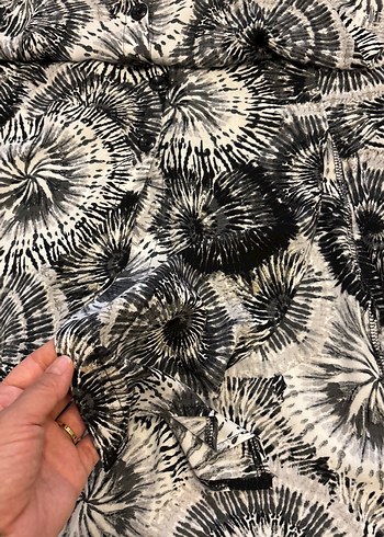 Kadın Piliseli Uzun Batik Desenli Etek - Görsel 4