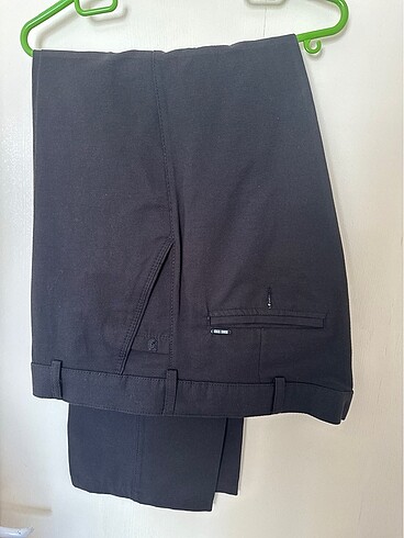 Siyah keten pantolon bel 48 / boy 100 cm
