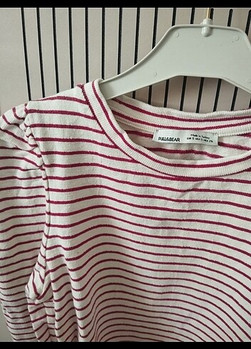 Pull and Bear Çizgili uzun kollu yarın buluz