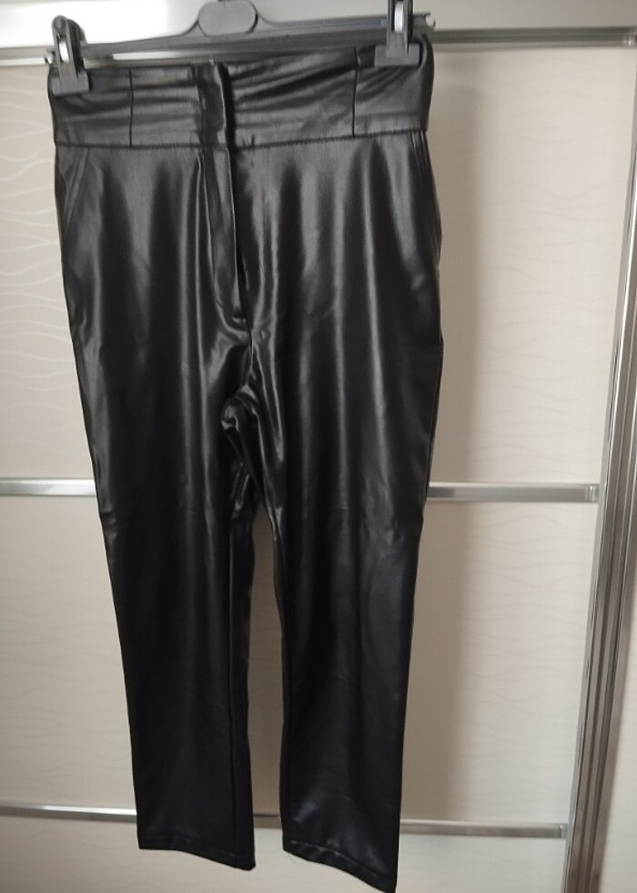 SİYAH DERİ PANTOLON  - Görsel 3