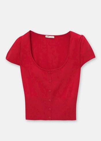 Pull and Bear Kısa Kollu Hırka