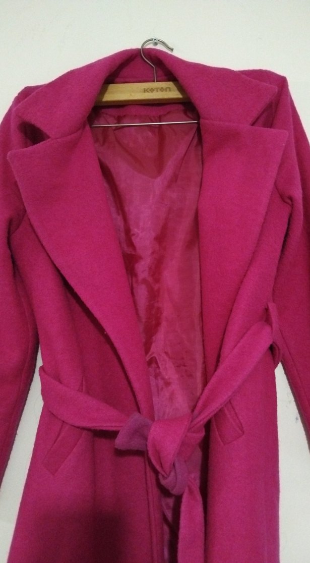 Bordo Kadın Uzun Kaban açelya butikten alındı sorunsuz - Görsel 2