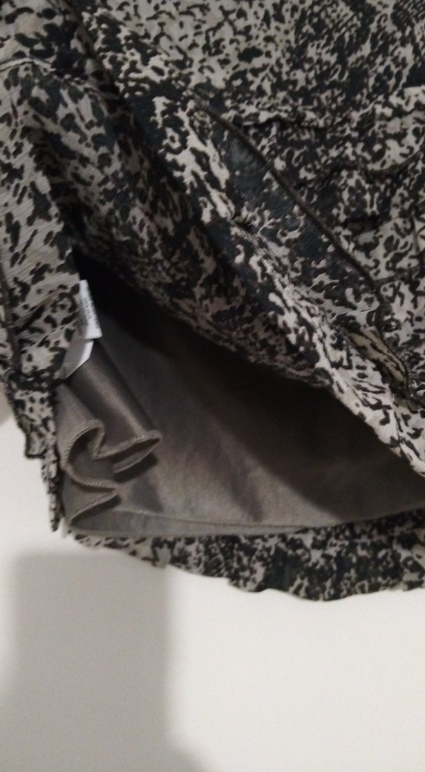 Gri Fırfırlı Mini Etek - Görsel 2