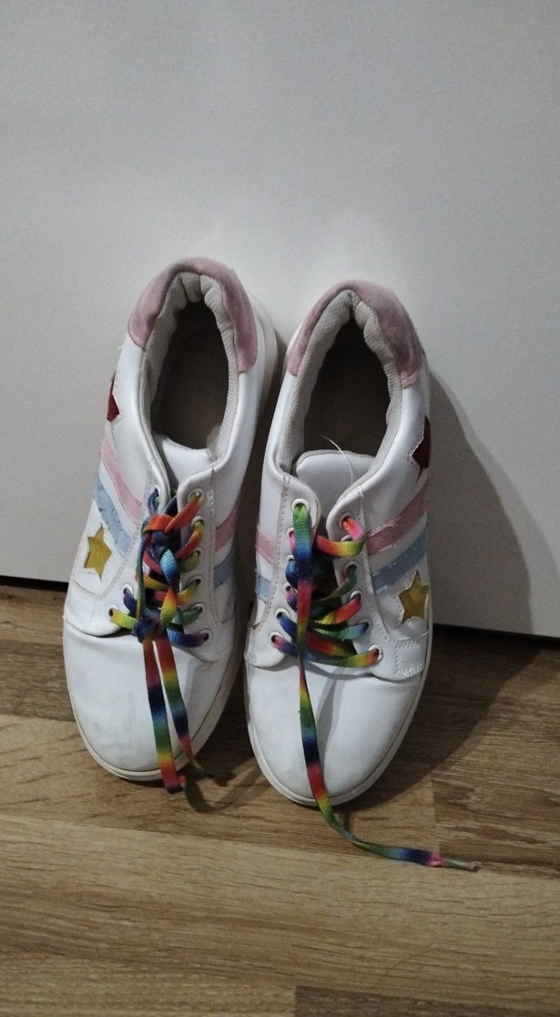 Renkli Bağcıklı Platform Sneaker - Görsel 2