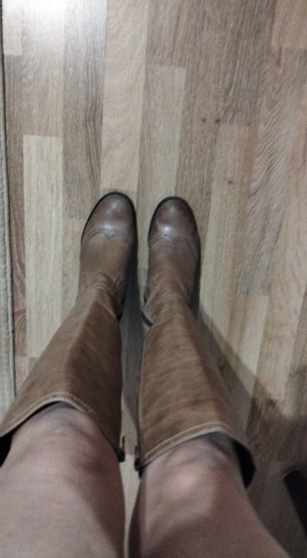 Kahverengi Deri Kadın Dizüstü Bot - Görsel 2