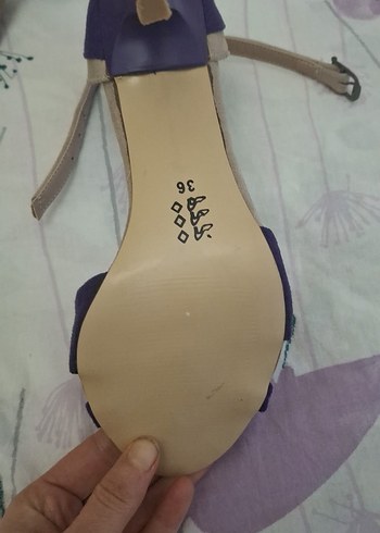 Uzun Kol, Fırfırlı Mor Abiye Elbise - Görsel 5
