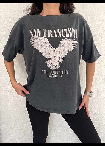 Yıkamalı Baskılı T-shirt