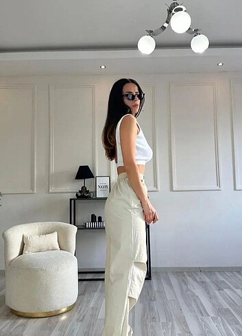 Kargo cepli paraşüt pantolon
